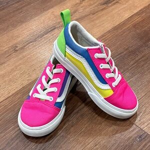 Vans Neon Bright Tennis Shoes Sneakers Size 9 Kids